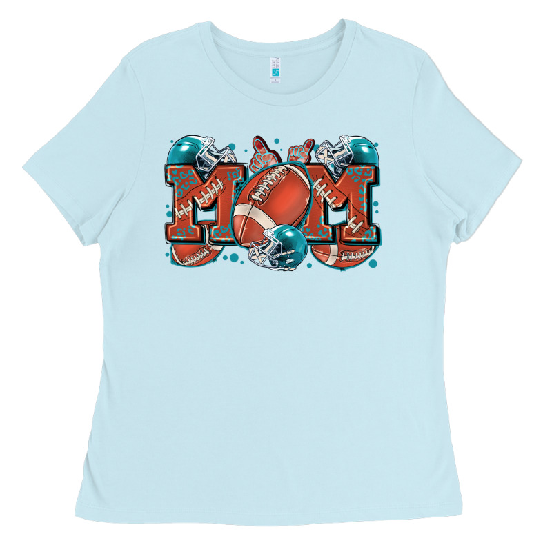 Mom American Football Ladies Tee by Zillion Design Studio | Teevron