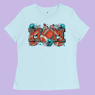 Mom American Football Ladies Tee Designed By Zillion Design Studio