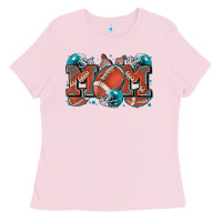 Bubblegum Pink mom american football Ladies Tee - Zillion Design Studio