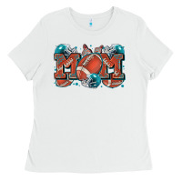 White mom american football Ladies Tee - Zillion Design Studio
