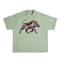Oil Green Warthog Illustrations Urban Heavy Tee - LillyAllenDesigns