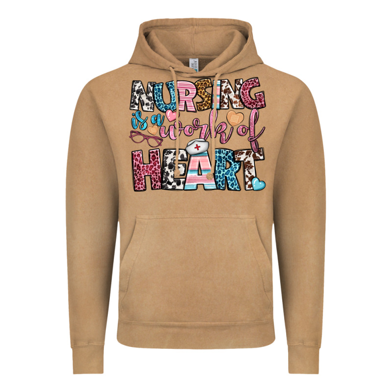 Nursing Is A Work Of Heart Vintage Hoodie by BundleAndBundleShop | Teevron