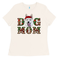 Bone christmas  white shepherd dog mom Ladies Tee - RanaPortraitStore