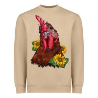 Mushroom rooster sunflower Heavyweight Sweatshirt - BarkalooDesign