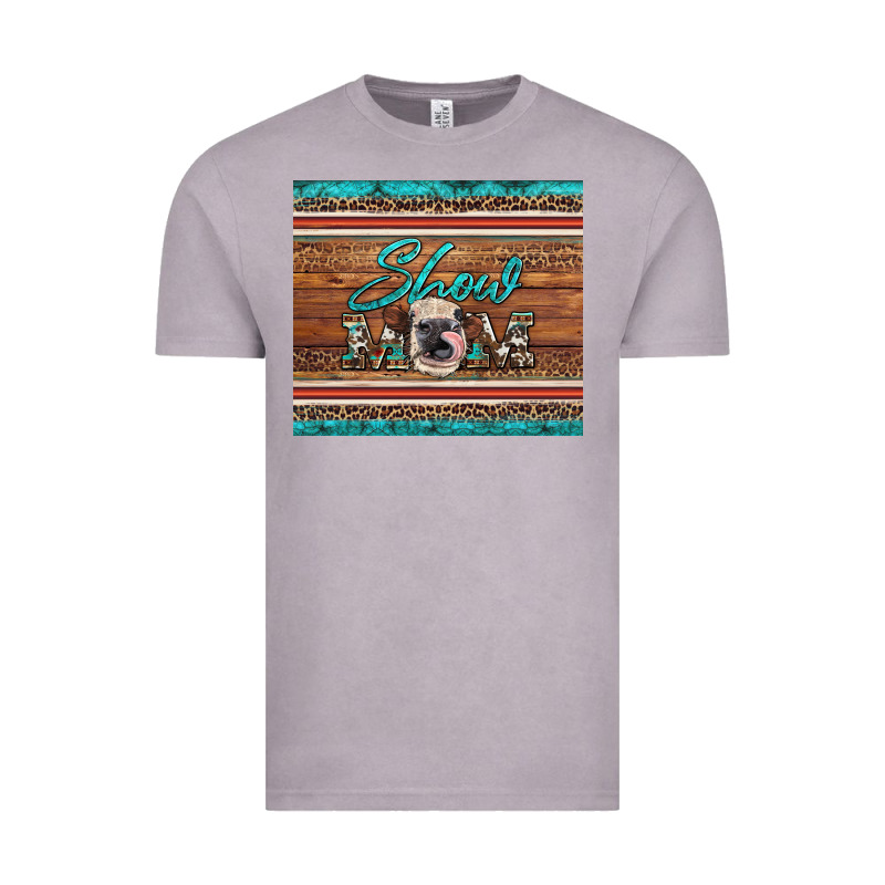 Show Mom Aztec Cowhide Leopard Heifer Vintage Tee by Artiststas | Teevron