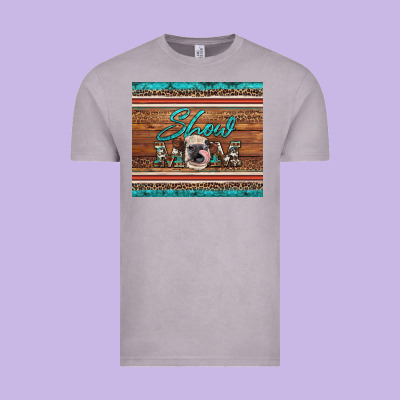 Show Mom Aztec Cowhide Leopard Heifer Vintage Tee Designed By Artiststas