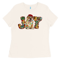 Bone bulldog christmas joy Ladies Tee - RanaPortraitStore