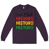 Plum i am black history Long Sleeve Tee - MaliasSmallBusiness