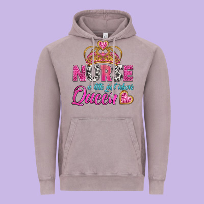 Nurse A Title Just Above Queen Vintage Hoodie Designed By Bundleandbundleshop