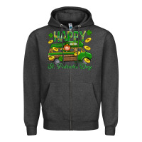 Charcoal Heather Happy St. Patricks Day Zipper Hoodie - BundleAndBundleShop