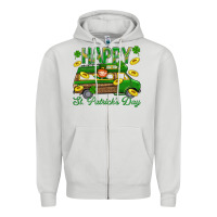 Dove Grey Happy St. Patricks Day Zipper Hoodie - BundleAndBundleShop
