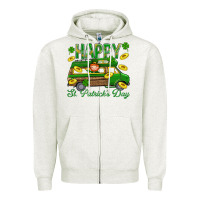 Oatmeal Heather Happy St. Patricks Day Zipper Hoodie - BundleAndBundleShop