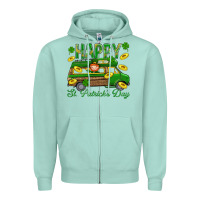 Seafoam Happy St. Patricks Day Zipper Hoodie - BundleAndBundleShop