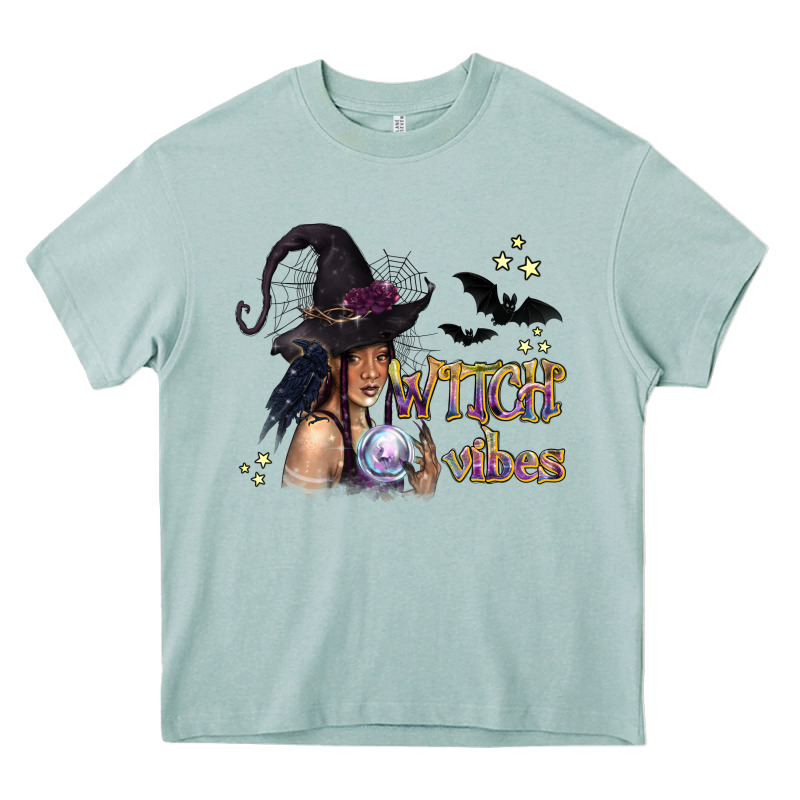 Black Witch Vibes Heavy Core Tee by texasbilliewilder | Teevron