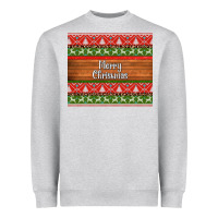 Heather Grey merry christmas knitted reindeer pattern Heavyweight Sweatshirt - Jasminsmagicworld
