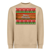 Mushroom merry christmas knitted reindeer pattern Heavyweight Sweatshirt - Jasminsmagicworld