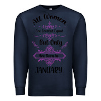 Navy all women are created equal but only the smartest are born in january Premium Sweatshirt - Bettercallsaul