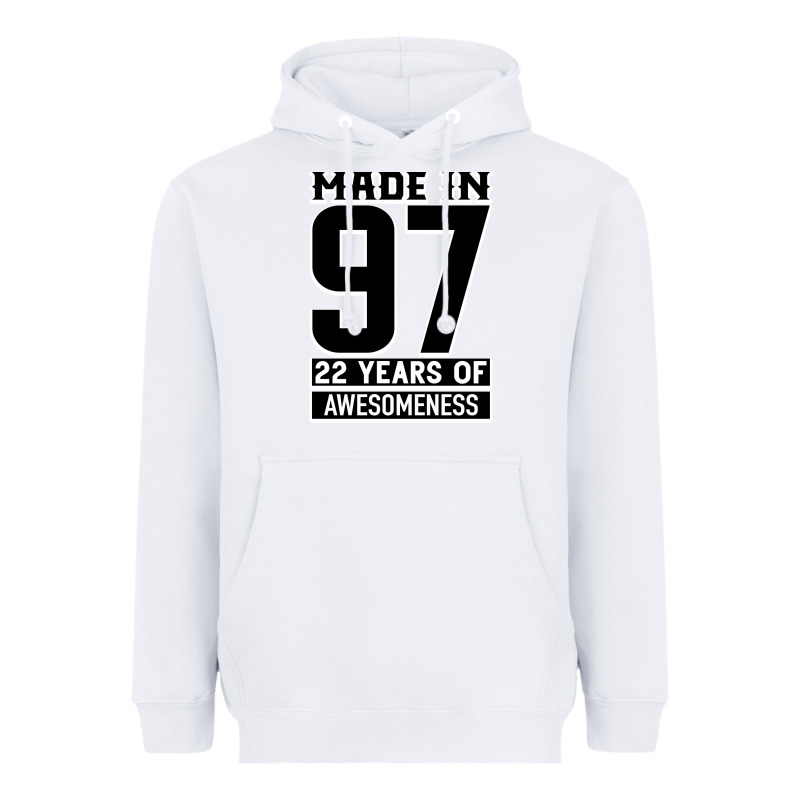 Made In 97 22 Years Of Awesomeness Heavyweight Hoodie by Bettercallsaul | Teevron