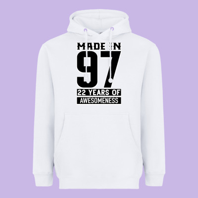 Made In 97 22 Years Of Awesomeness Heavyweight Hoodie Designed By Bettercallsaul