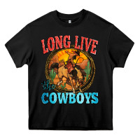 Black long live the cowboys Heavy Core Tee - Zillion Design Studio