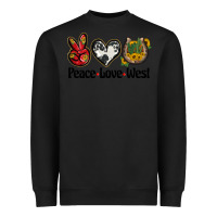 Black peace love west Heavyweight Sweatshirt - BarkalooDesign