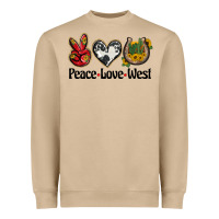 Mushroom peace love west Heavyweight Sweatshirt - BarkalooDesign