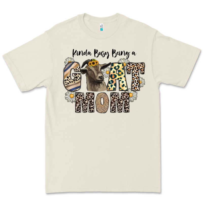 Kinda Busy Being A Goat Mom Premium Tee by CowhideDigitalArt | Teevron
