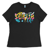 Black scrub life Ladies Tee - texasbilliewilder