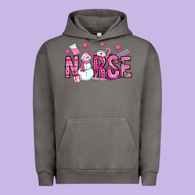 Nurse Pink Christmas Urban Hoodie Designed By Oliviacreatesart