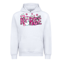 White nurse pink christmas Urban Hoodie - OliviaCreatesArt