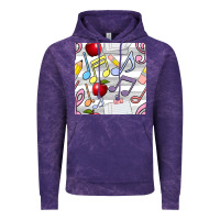 Cloud Purple music class seamless pattern Vintage Hoodie - BundleAndBundleShop