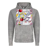 Cloud Rock music class seamless pattern Vintage Hoodie - BundleAndBundleShop
