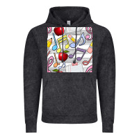 Vintage Black music class seamless pattern Vintage Hoodie - BundleAndBundleShop