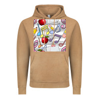 Vintage Camel music class seamless pattern Vintage Hoodie - BundleAndBundleShop