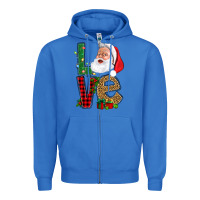 True Royal Love With Santa Portrait Zipper Hoodie - BundleAndBundleShop