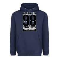 Navy Made in 98 22 Years Of Awesomeness Heavyweight Hoodie - Bettercallsaul