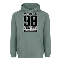 Made In 98 22 Years Of Awesomeness Heavyweight Hoodie | Teevron