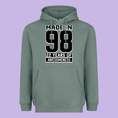 Made In 98 22 Years Of Awesomeness Heavyweight Hoodie Designed By Bettercallsaul