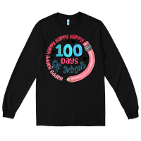 Black happy 100 days of school Long Sleeve Tee - MaliasSmallBusiness