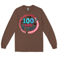Chestnut happy 100 days of school Long Sleeve Tee - MaliasSmallBusiness
