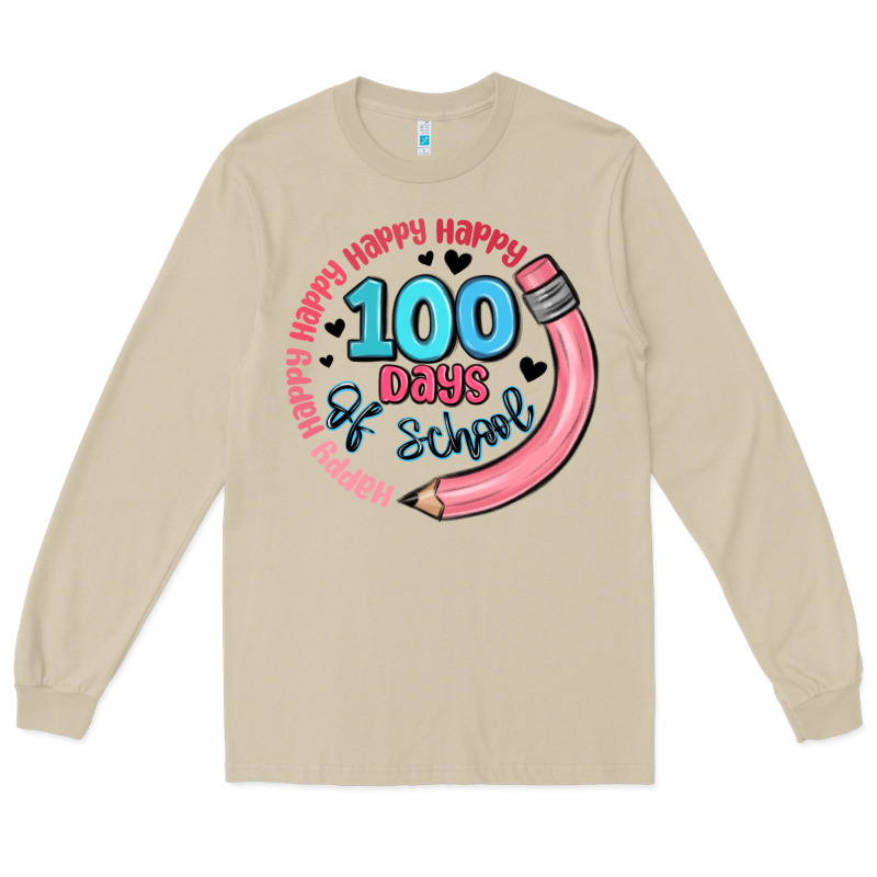 Happy 100 Days Of School Long Sleeve Tee by MaliasSmallBusiness | Teevron