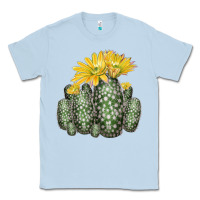 Dusty Blue texas rainbow cactus Classic Tee - LillyAllenDesigns