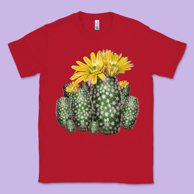 Texas Rainbow Cactus Classic Tee Designed By Lillyallendesigns