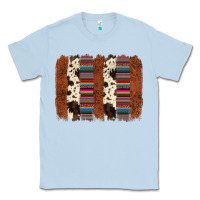 Dusty Blue serape cowhide  brushstroke Classic Tee - AdoDesignShop
