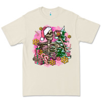 Bone pink coffee gifts christmas skeleton coffee Premium Tee - AdoDesignShop