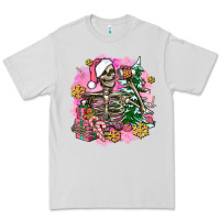 Dove Grey pink coffee gifts christmas skeleton coffee Premium Tee - AdoDesignShop
