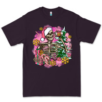 Plum pink coffee gifts christmas skeleton coffee Premium Tee - AdoDesignShop