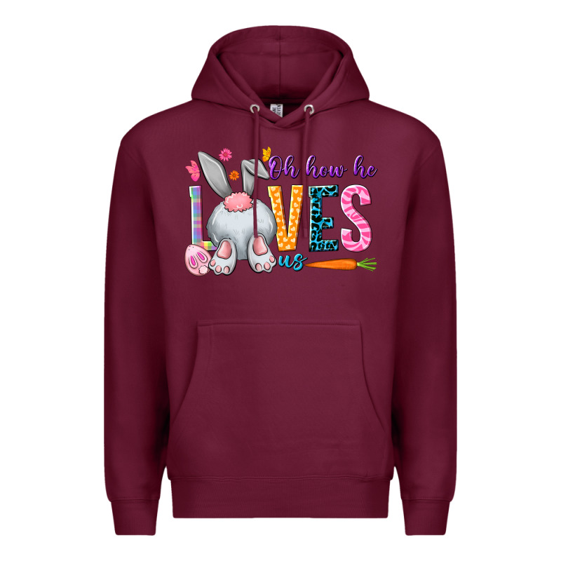 Oh How He Loves Us Premium Hoodie by NancyCooperArtShop | Teevron
