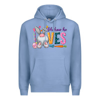 Colony Blue Oh how he loves us Premium Hoodie - NancyCooperArtShop