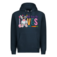 Navy Oh how he loves us Premium Hoodie - NancyCooperArtShop